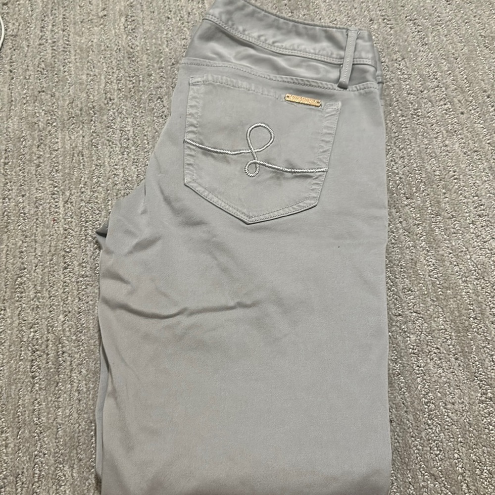 Lilly Pulitzer worth skinny pants silver grey 4